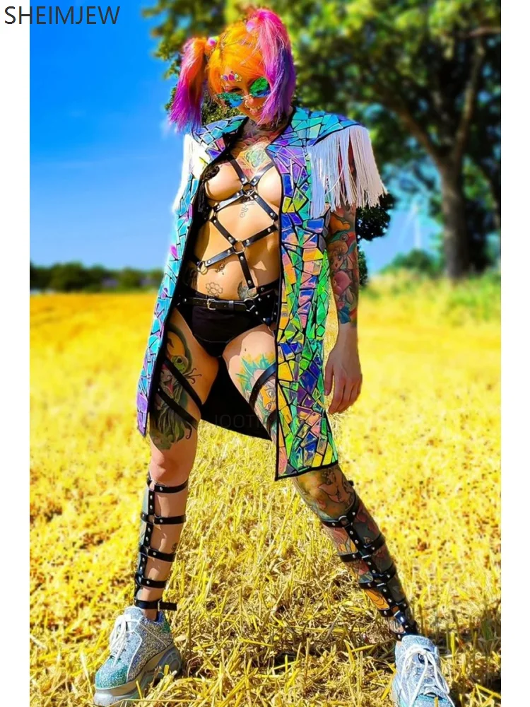 

Fashion Cyber Dance Girls Clothing Children's Cosplay Korean Hip-hop Clothing Catwalk Performance Jacket Fashion Jazz Dance Suit