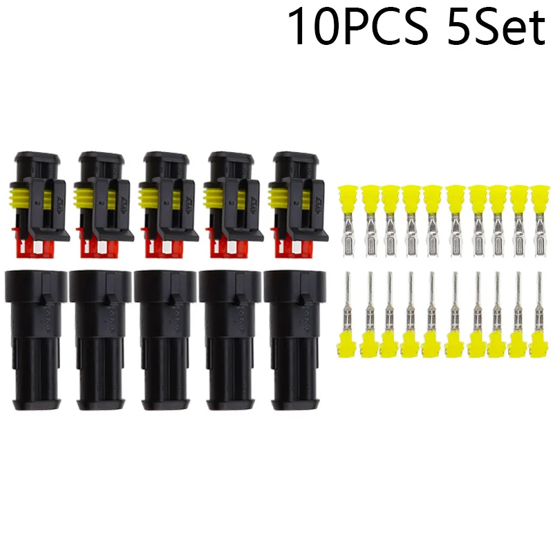 5 sets Kit 2 Pin Way Waterproof Electrical Wire Connector Plug car part 1.5mm Connectors,DJ7021-1.5 Waterproof Electrical Wire