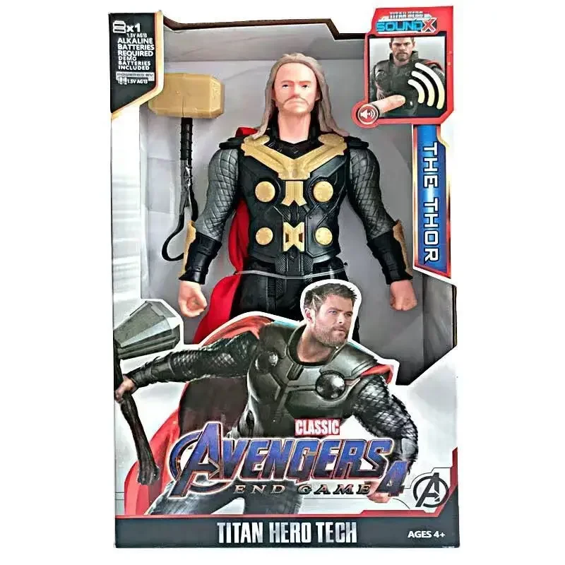 2025 Hot 30 cm Marvel Figuur Avengers Endgame Captain Justice Geluid Led Licht Super Hero Poppen Pvc Action Figure Model kinderen Speelgoed