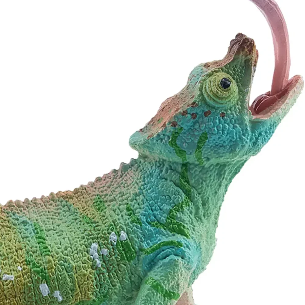 Toymany SimulationParson's Chameleon Madagascar Animal Model Toy Mini figurki lalki figurki akcji zabawki prezent dla dzieci