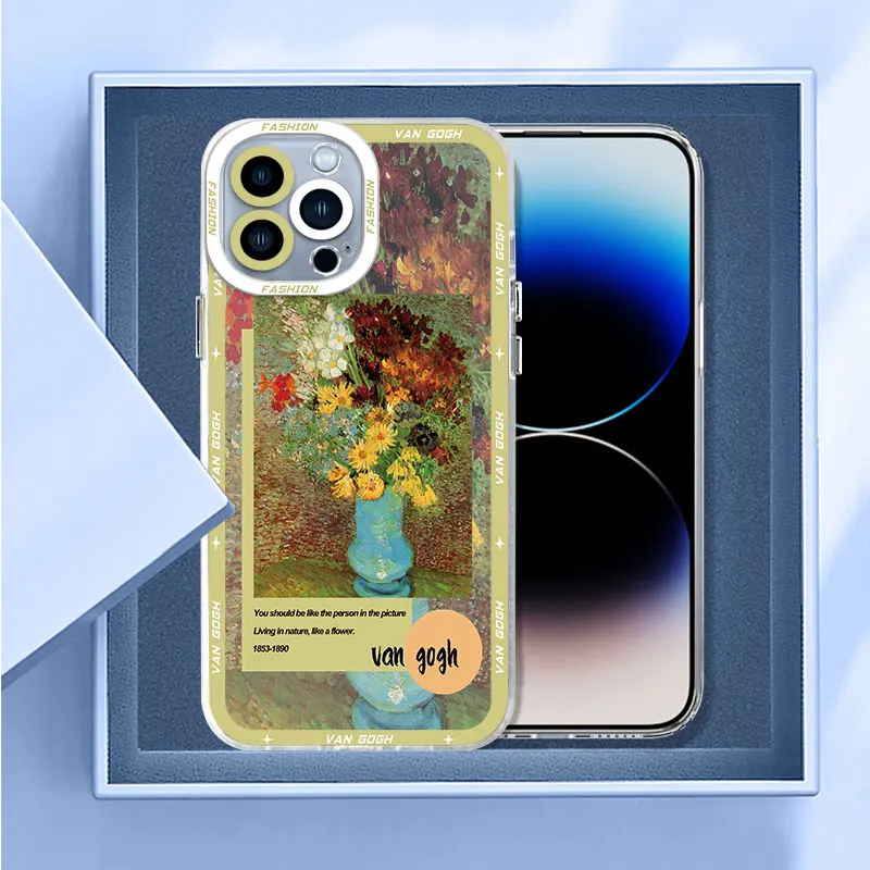 Case for Samsung Galaxy A21s A72 5G A13 A73 A12 A22 A52 A42 A33 A32 A52s A23 A53 Van Gogh Art Back Bag Transparent Soft Cover