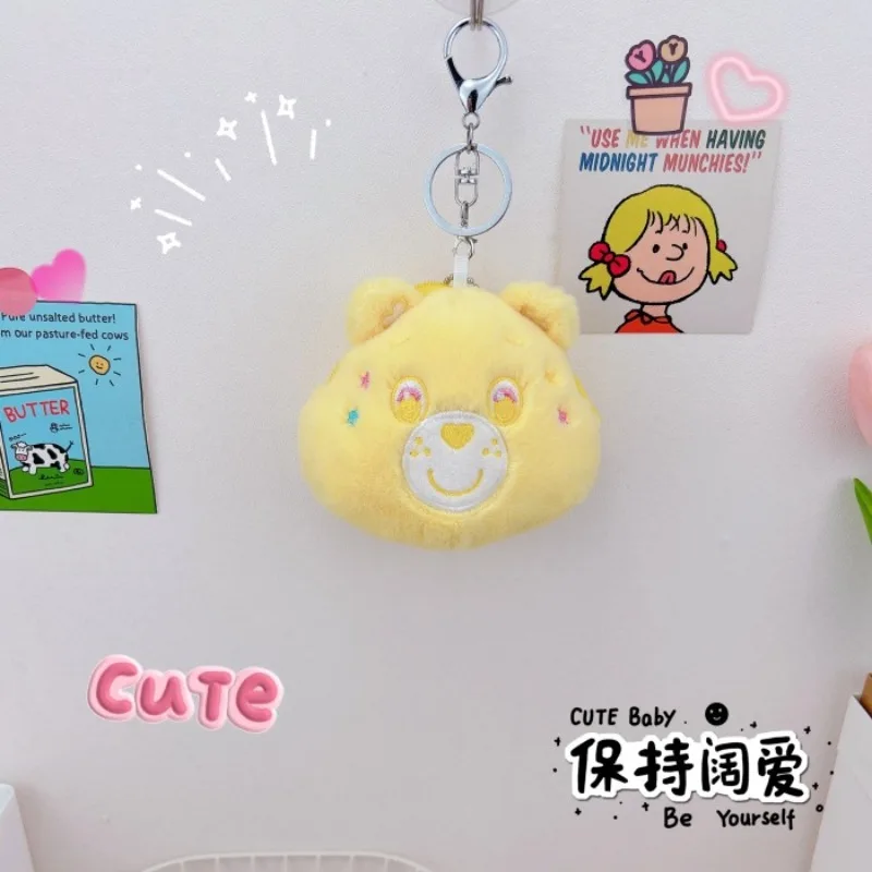 Miniso Cute Sweetheart Rainbow Bear Coin Wallet Keychain Pendant Lipstick Headphone Storage Bag Mini Coin Wallet Decoration