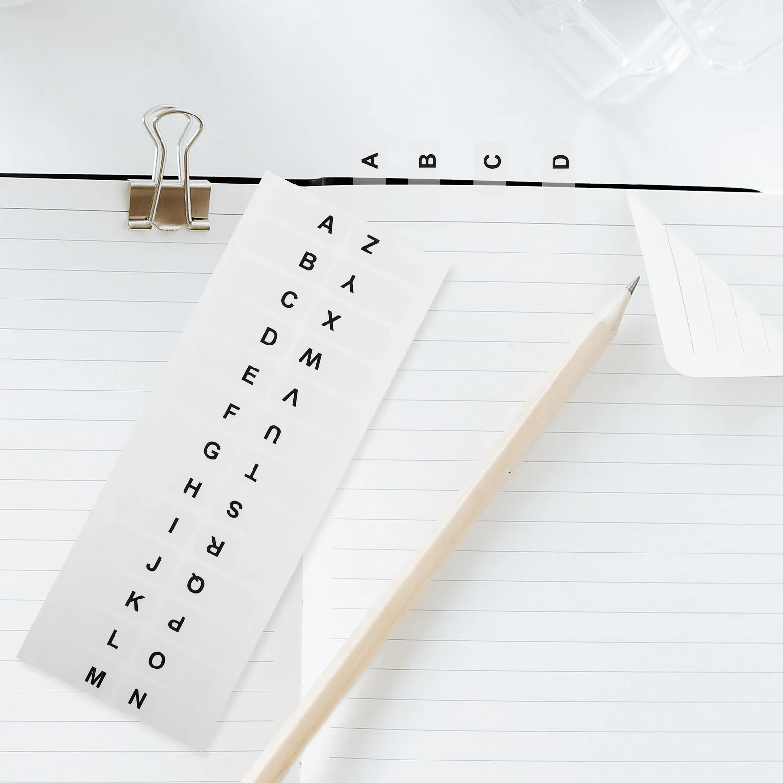 

14 Sheets English Letter Page Markers Alphabet Tabs Sticky Index Labels for Notebooks Folders Binders Notepads Bookmarking Study