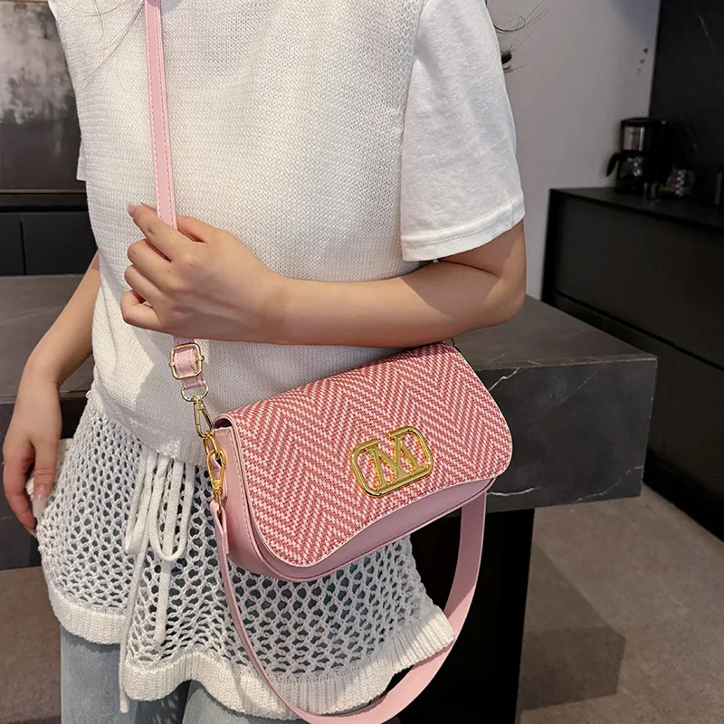 2025 nova bolsa de ombro com trava retrô para mulheres – bolsa crossbody portátil de grande capacidade, bolsa quadrada pequena elegante, moderna e elegante