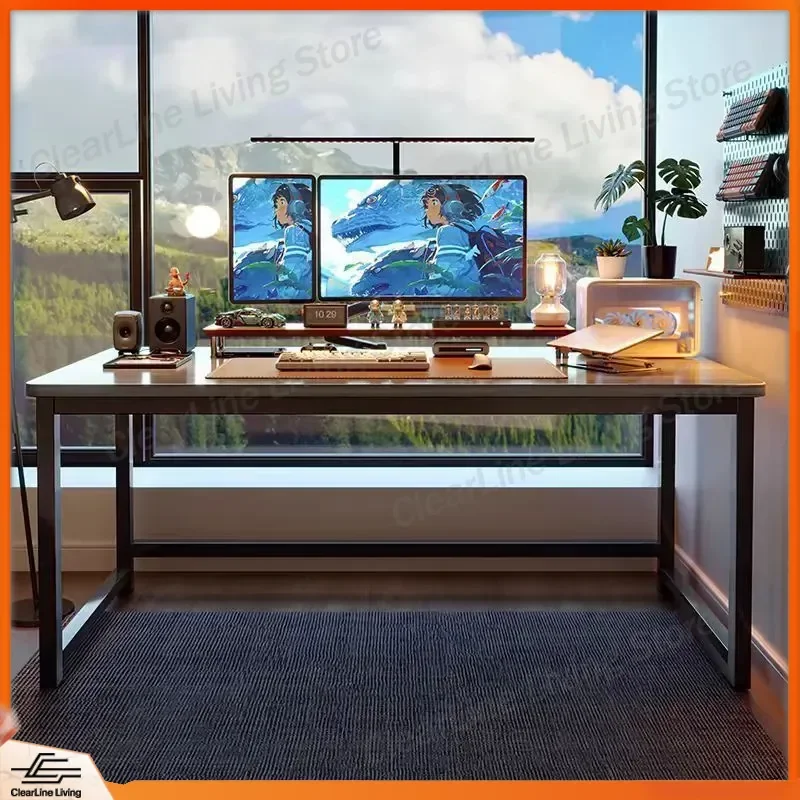 Modern Computer Desk Home Office Study Table Simple Rectangular Workbench for Bedroom Student Writing Desk Square Desktop
