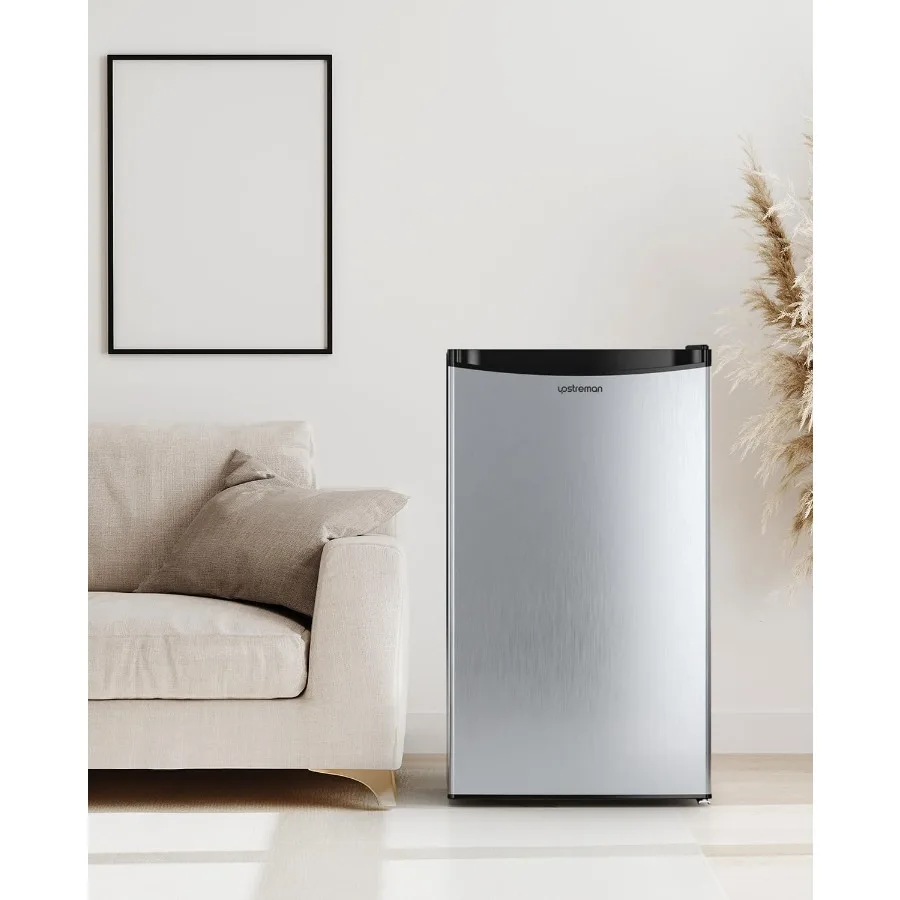 3.2 Cu.Ft Mini Fridge with Freezer Single Door Mini Fridge Dorm Fridge Adjustable Thermostat Mini Refrigerator for Dorm Office
