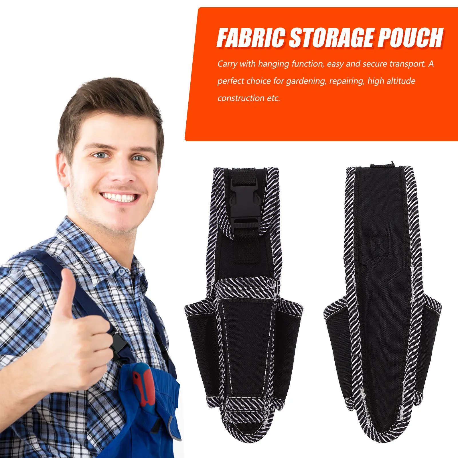 

Heavy Duty Repairing Tool Bag Portable Waist Pouch for Hardware Storage Durable Fabric Organizer Compact Work Utility Case