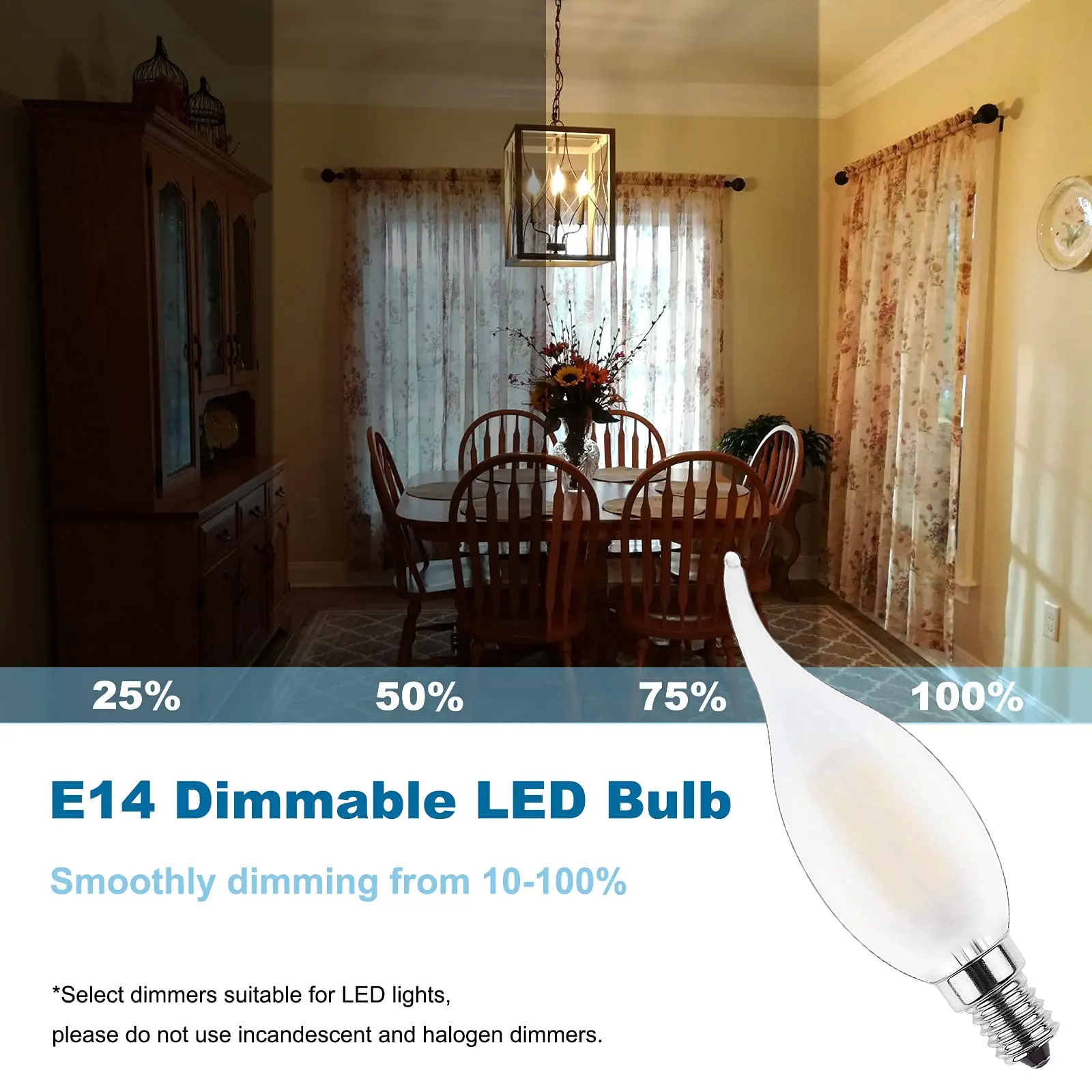 Retro światło świec Led C35 matowe E14 220V 4W przyciemniany żarnik żarówki ciepły biały 2700K lampa na żyrandol