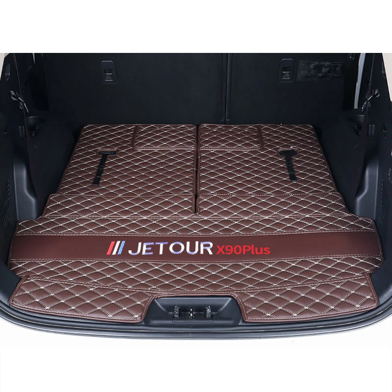 Leather Car Trunk Mat Cargo Liner for Jetour X90 Plus 2020 2021 2022 2023 Rear Boot Luggage Cushion Accessories Mats Cover