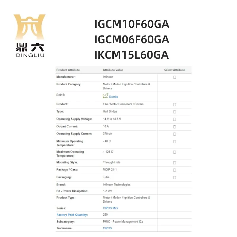 IGCM10F60GA IGCM06F60GA IKCM15L60GA Controllers   Drivers MDIP-24-1