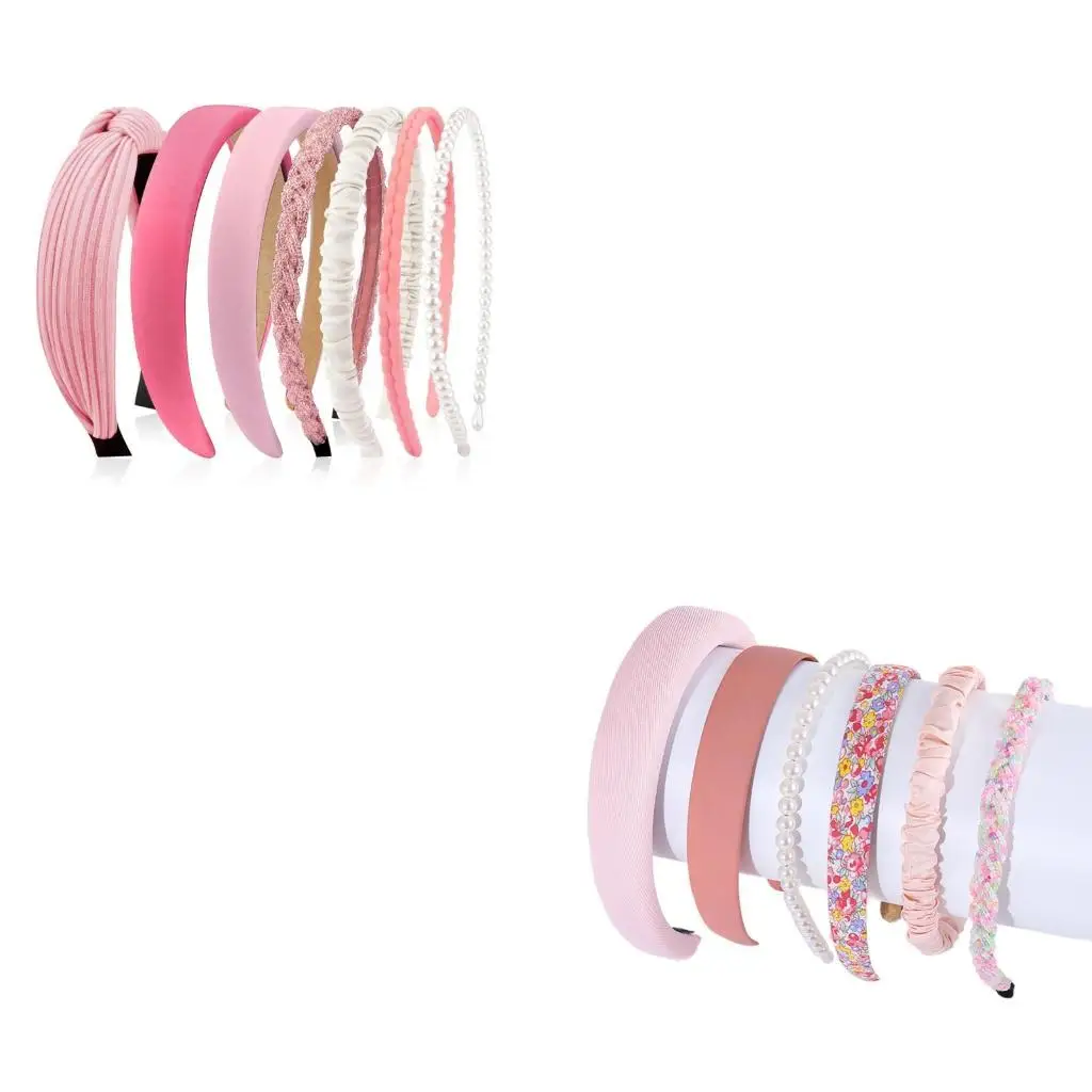 

652F 6pcs or 7pcs Set Fashionable Hairband High Top Design Hair Hoop Secure Fit Comfortable Wear For Various Occasion