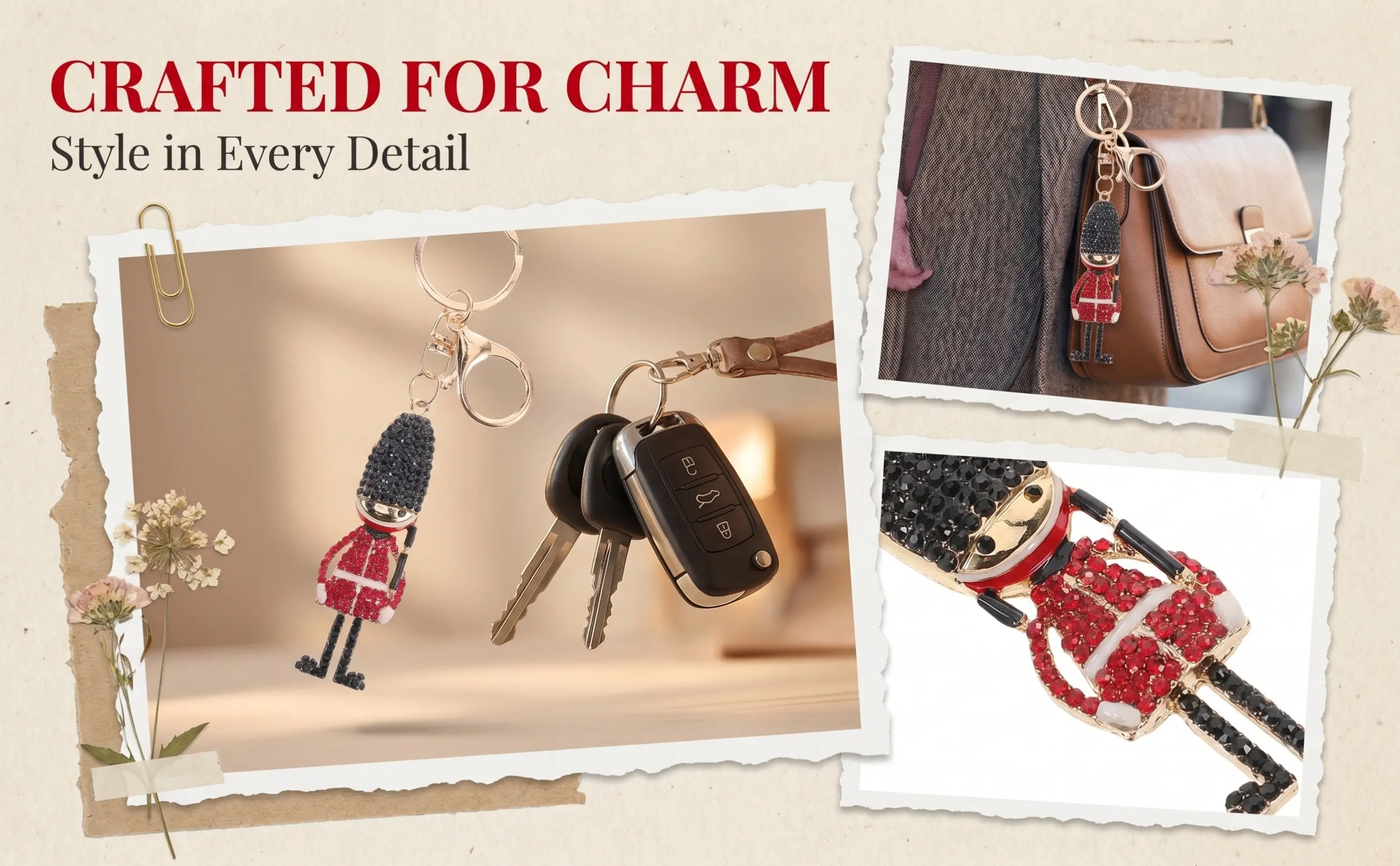 Metal Soldier Keychain Cute Military Style Key Ring for Car House Office Keys Bag Charm Purse Decoration Stylish Gift