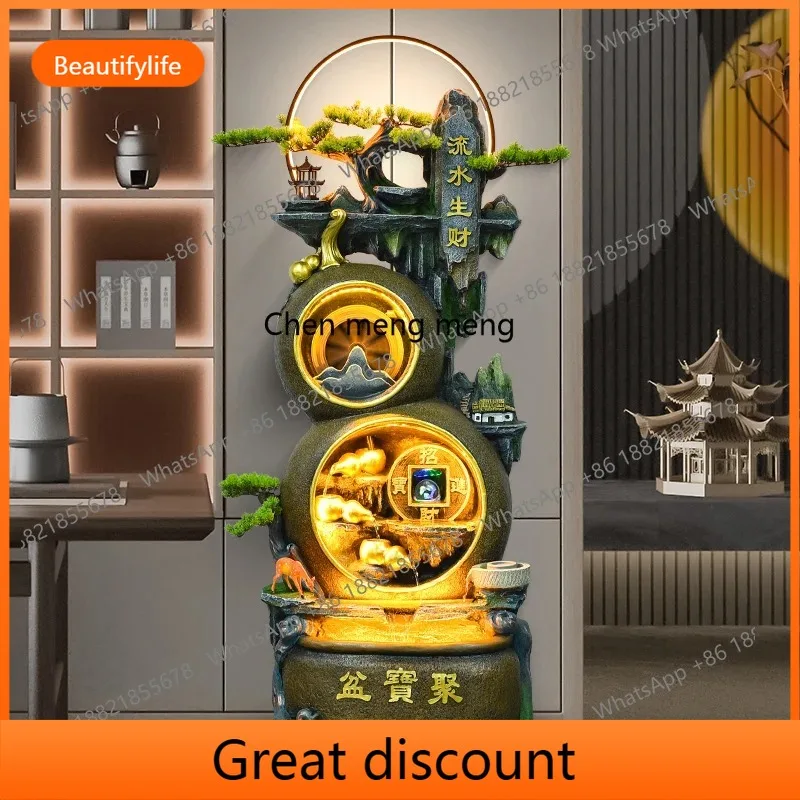M02 Flow ornament circulating water landing gourd living room feng shui wheel company opening gift