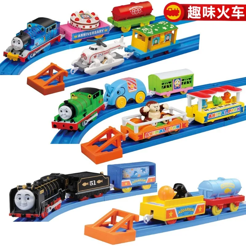 

TAKARA TOMY Thomas Birthday Pessie Zoo Sino Aquarium Fun Электрический поезд, игрушки для мальчиков, детский праздничный подарок.