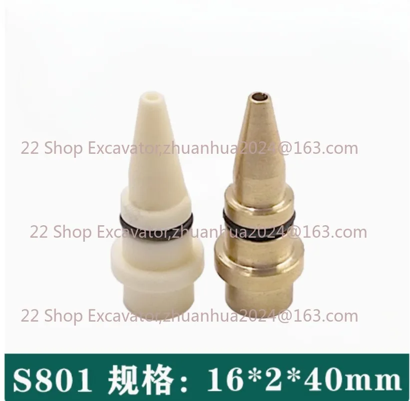 Aspirator Nozzle S801 /S802 Copper / White Ceramic 16*2*40mm for SODICK wire-cut EDM Machine