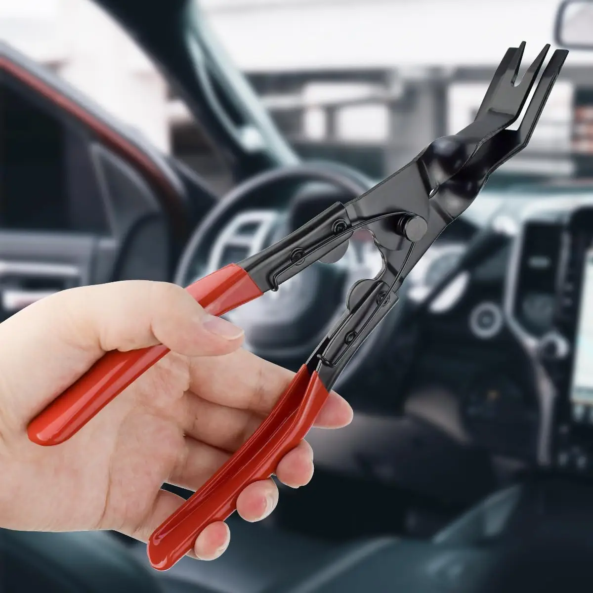 Car Clip Pliers Fastener Remover Tool Plastic Rivet Puller For Auto Interior Door Panel Dashboard Trim Pry Repair Hand Tool