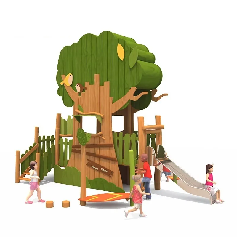 Robinia Wood Outdoor Playground Equipment for Parks and Schools