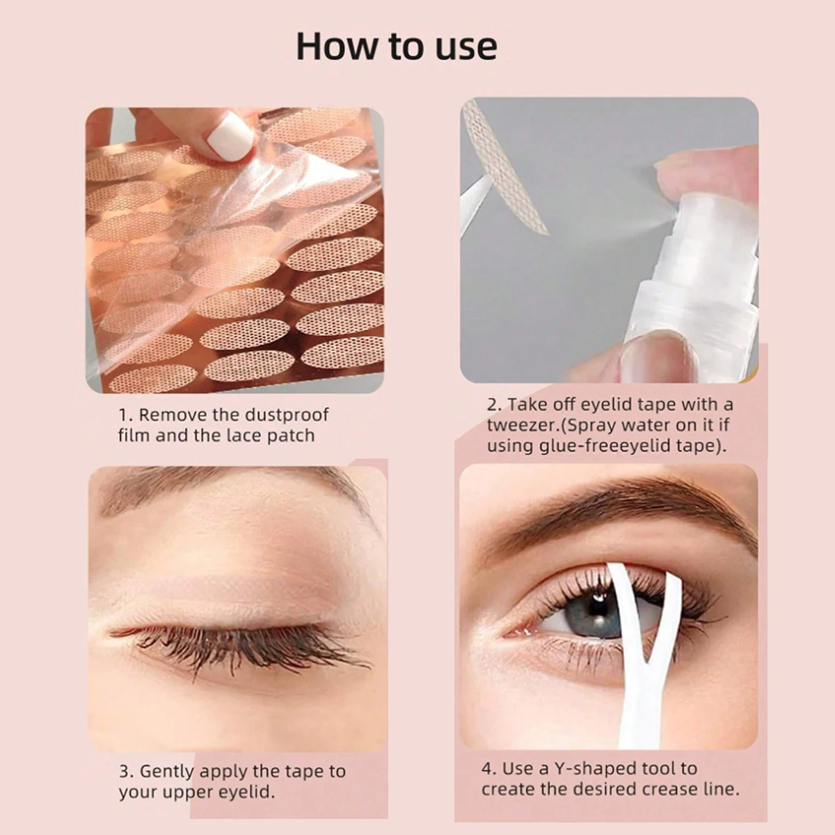 レースメッシュオリーブ型まぶたペースト型目に見えない二重まぶたシャドウテープステッカー美容メイクまぶたツール 180-240 個