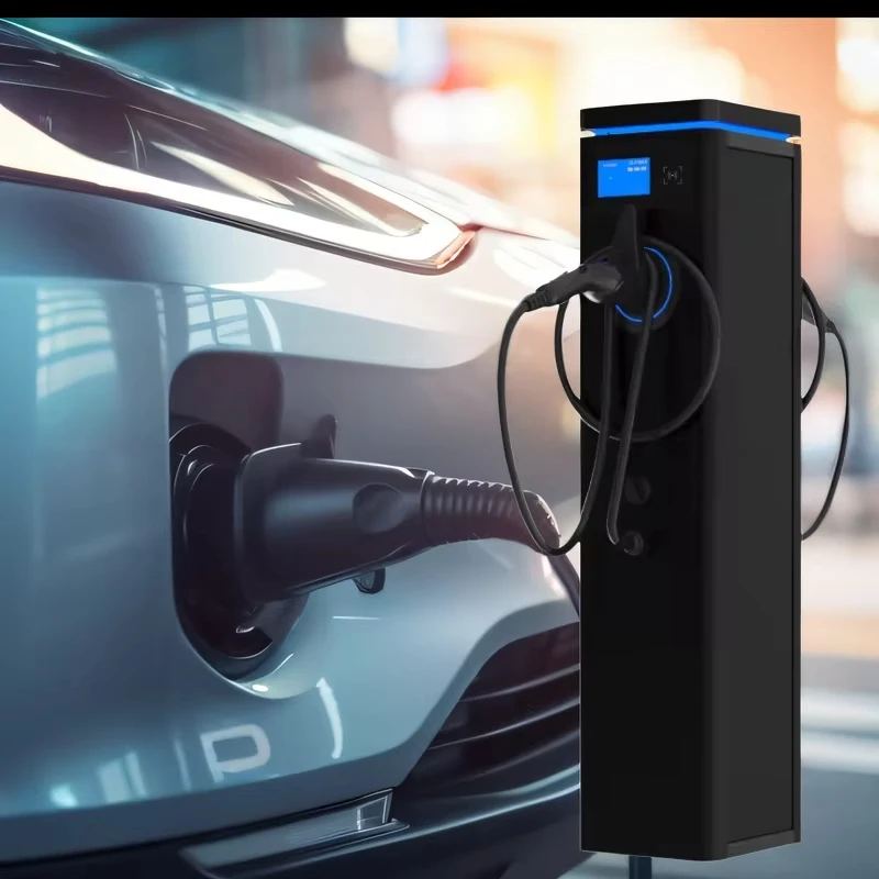 DC Electric Vehicle Charging Station 22kW Type 2 3P 32A with Advertising Screen for EV High Speed Custom