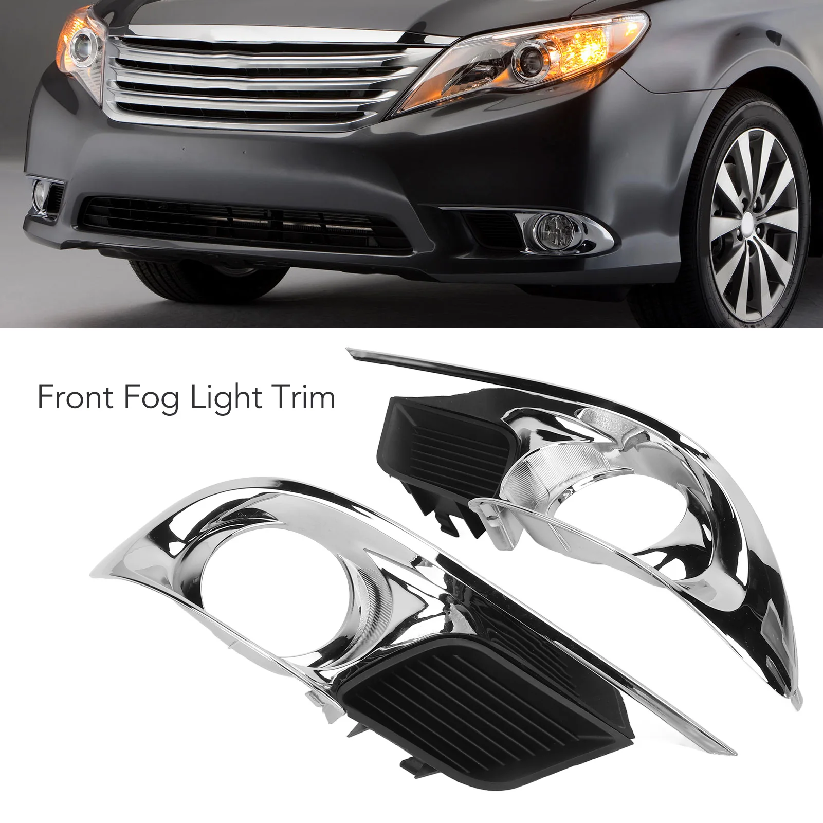 1 Pair Front Fog Light Trim 5203007040 Fog Lamp Cover Trim Replacement For Toyota Avalon 2011 To 2012