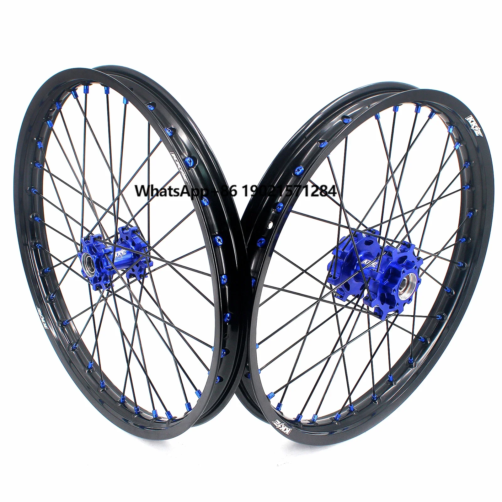 

KKE Front 1.4*19 Rear 1.6*19 Electric Bicycle Bike Wheels Rims Set Fit on Sur Ron Light Bee X 2019-2022 Blue Hub Black Rim