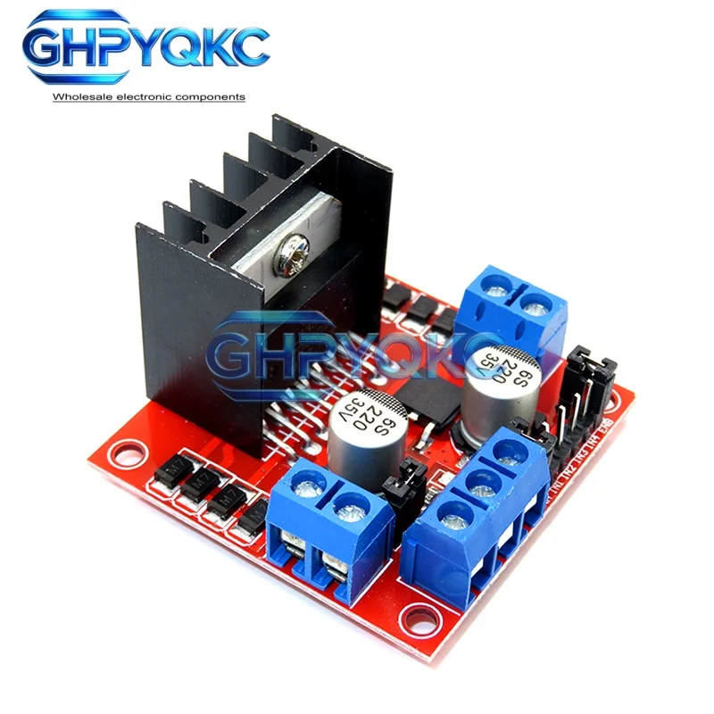 GHPYQKC L298N Motor Driver Board Module DC Stepper Motor Controller for A-rduino Smart Car Robot