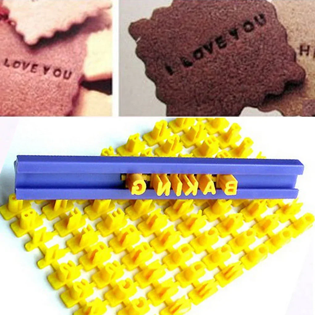

Biscuits Baking Printing Alphabet Mold Cookies Cutter Word Press Stamp Baking Mold Cake Curling Embossing Mold Cookie DIY Tools