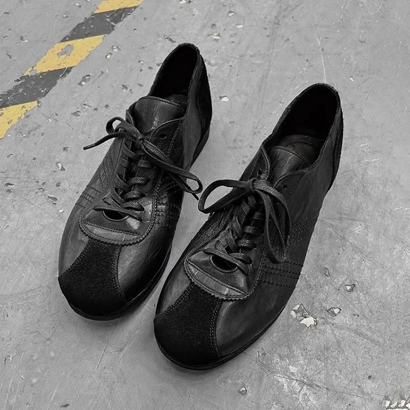 

Casual oes Мужская уличная обувь для отдыха на шнуровке Faionable Briti Sle с круглым носком, резиновая подошва, верх из ультраволокнистой кожи