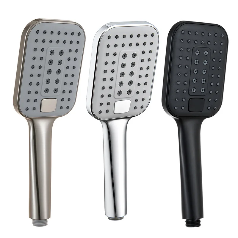 

3 Mode Shower Head Adjustable High Pressure Shower Head Square Large Panel Rainfall Water Saving Nozzle for Bathroom Accessories
