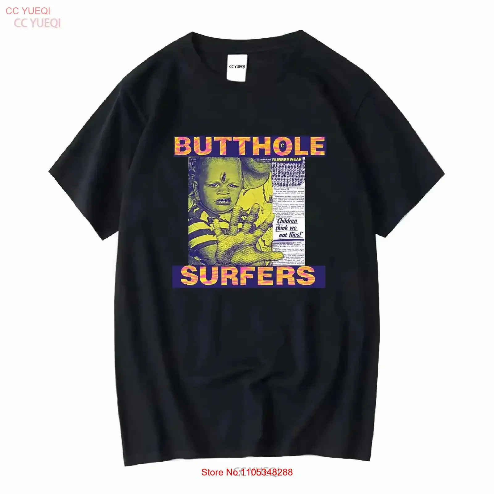 Vintage 1993 Butthole Surfers T Shirt Rubberwear We Eat Flies Sz L Don Rock Washed homme Top For Everyday Wear vintage Washed