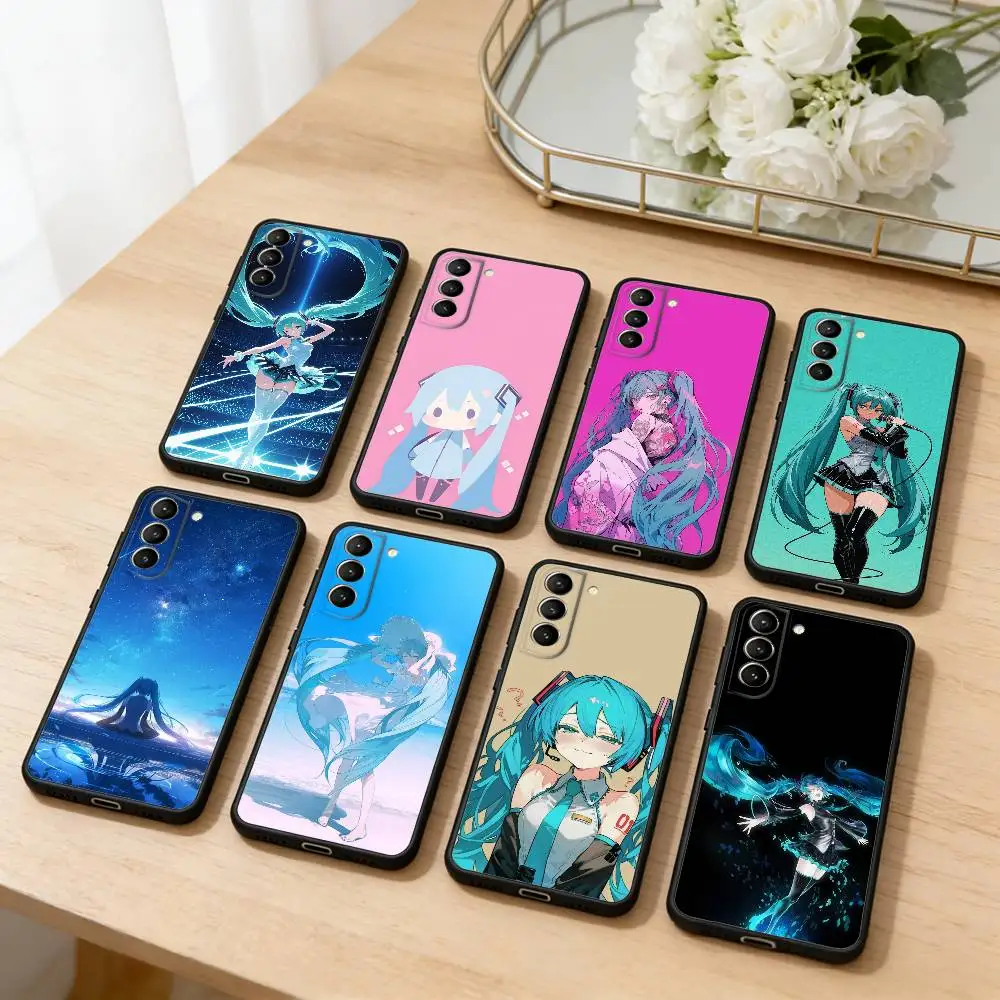 

H-Hataune miku Phone Case For Samsung S25,24,23,22,30,21,10,9,Ultra,Plus,Lite,FE,4,5 G Soft Black Case