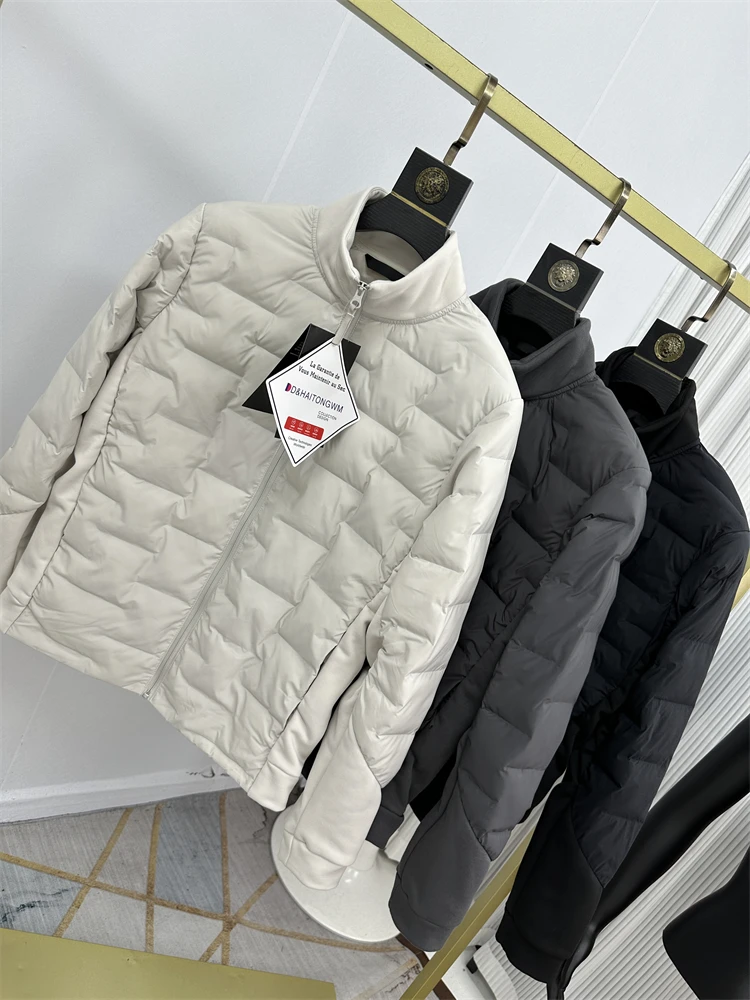 

Lightweight Cotton Jaet for Men Warmth And Sle Stand Collar Waterproof Winter Outerwear Youth Faion Versatile Zipper Cl...