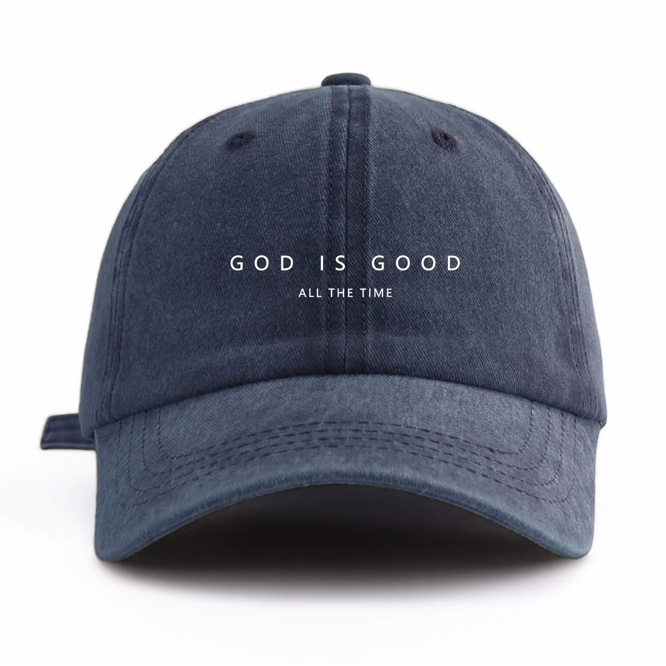 Casquette de Baseball délavée imprimée GOD IS GOOD pour adultes, chapeau de papa réglable et doux, Style rétro minimaliste, décontracté, parfait comme cadeau, 1 pièce