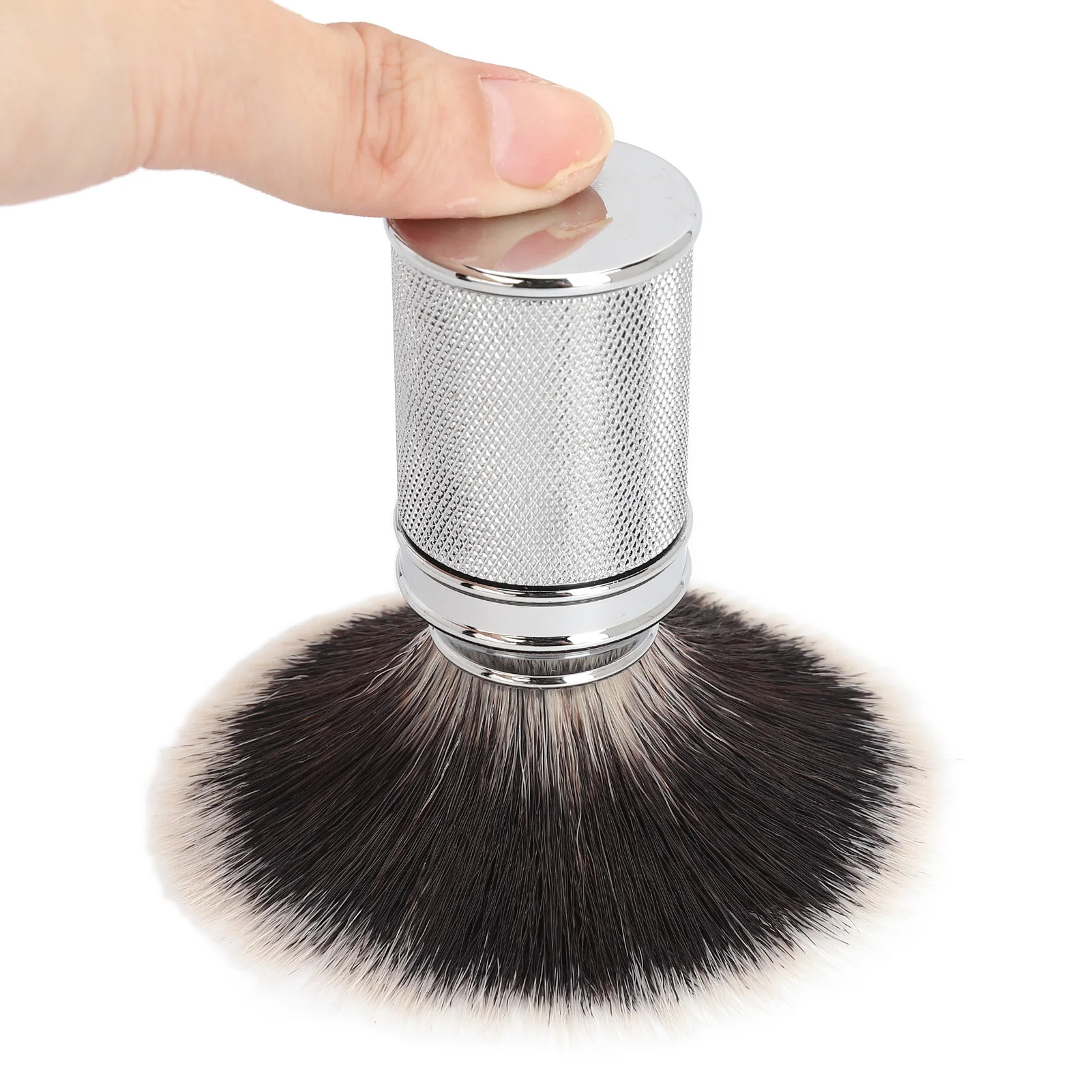 Barber Lathering Brush Beard Foaming Brush Barber Lathering Brush Soft Nylon Hair Quick Dry Anti Slip Handle Beard Foaming Brush