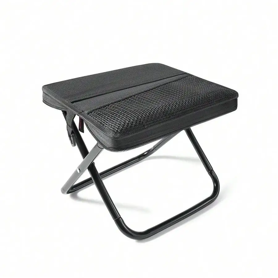 

Portable Folding Stool Compact Camping Chair Outdoor Fishing Travel Carbon Steel Frame Non Slip Feet