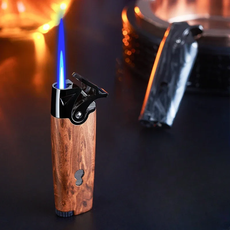 New Direct Blue Flame Windproof Lighter Portable and Compact Butane Gas Inflatable Lighter Smoking Accessories Gift Tools