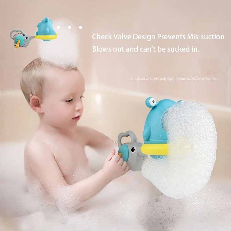Kids Bath Bubble Blowing Machine Cartoon Crab Bath Toy Shark Funny Mouth Blow Bubble Snake Making Machine Baby Bath Toys
