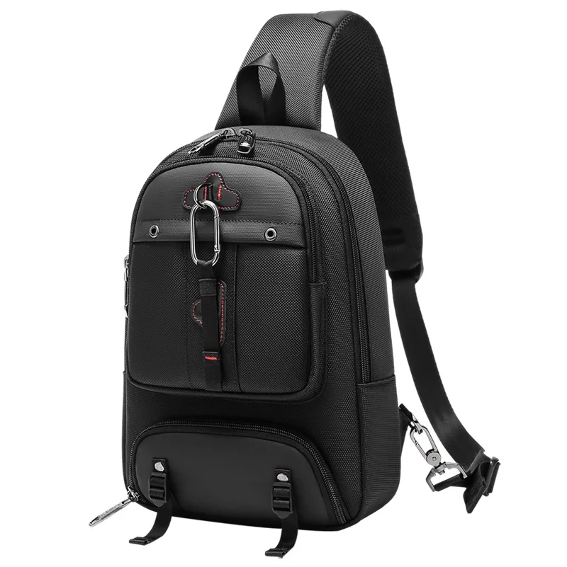 Mochila crossbody multifuncional para homens, esportes ao ar livre, bolsa de peito de lazer, ombro único, grande capacidade, moda de viagem, novo, 2023