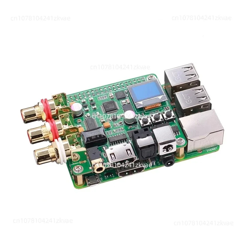 DAC Audio Decoder Board HIFI Expansion Moudle Supports Coaxial Fiber I2S OUT for Raspberry Pi 3B 3B+ 4B