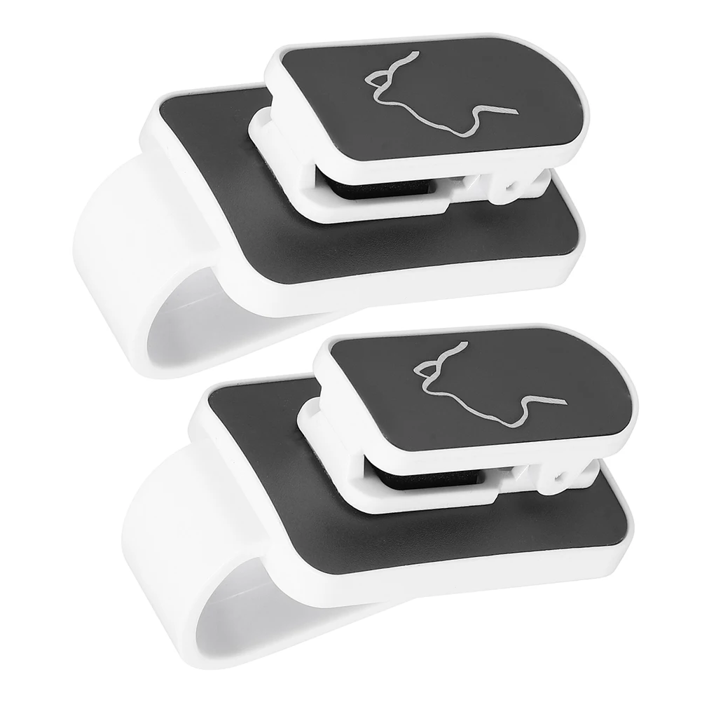 

2Pcs Car Visor Eyeglasses Holder Sunglasses Clip for Glasses Storage ABS Material White Gray Universal Fits Most Cars