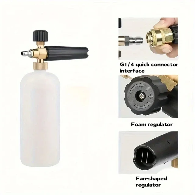 3000 PSI Hochdruck-Reinigungswasserpistole – M22-14-Schlauchschnittstelle und 1/4 Zoll Schnellanschluss für Auto, Terrasse, Garten – Detail 5