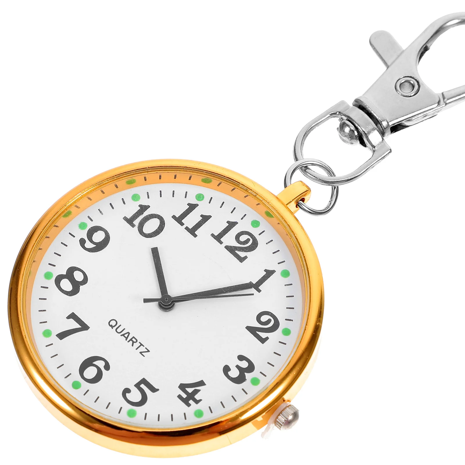Portable Nurse Watch Hanging Keychain Clip-on Pocket Fob Watch Lightweight Accurate Unisex Clip Badge for Doctors Students Women