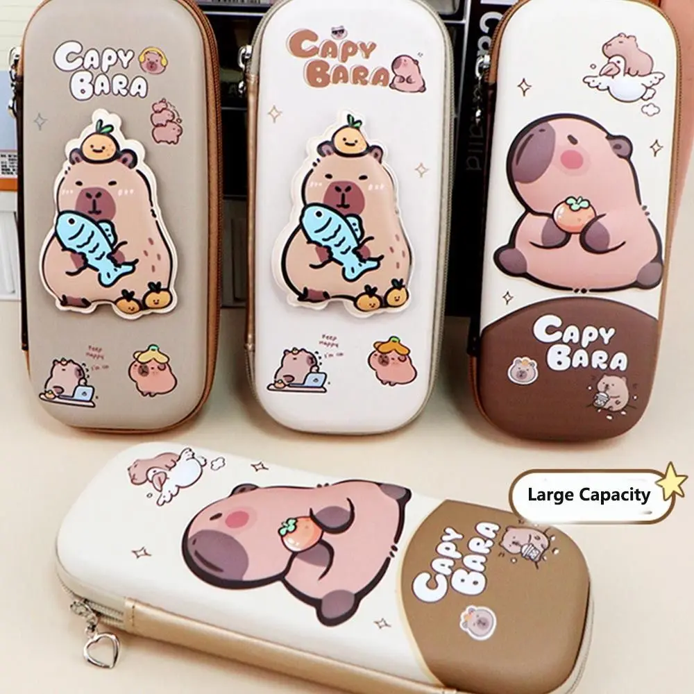 

Large Capacity Capybara Pencil Case Waterproof Storage Bag Cartoon Capybara Pen Bag Zipper Pen Holder Pencil Pouch School