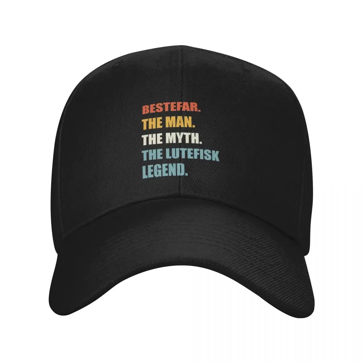 Norwegian Grandpa Bestefar Man Myth Lutefisk Legend Baseball Cap Snapback Cap Fishing cap Unique hats cute Hats Woman Men's