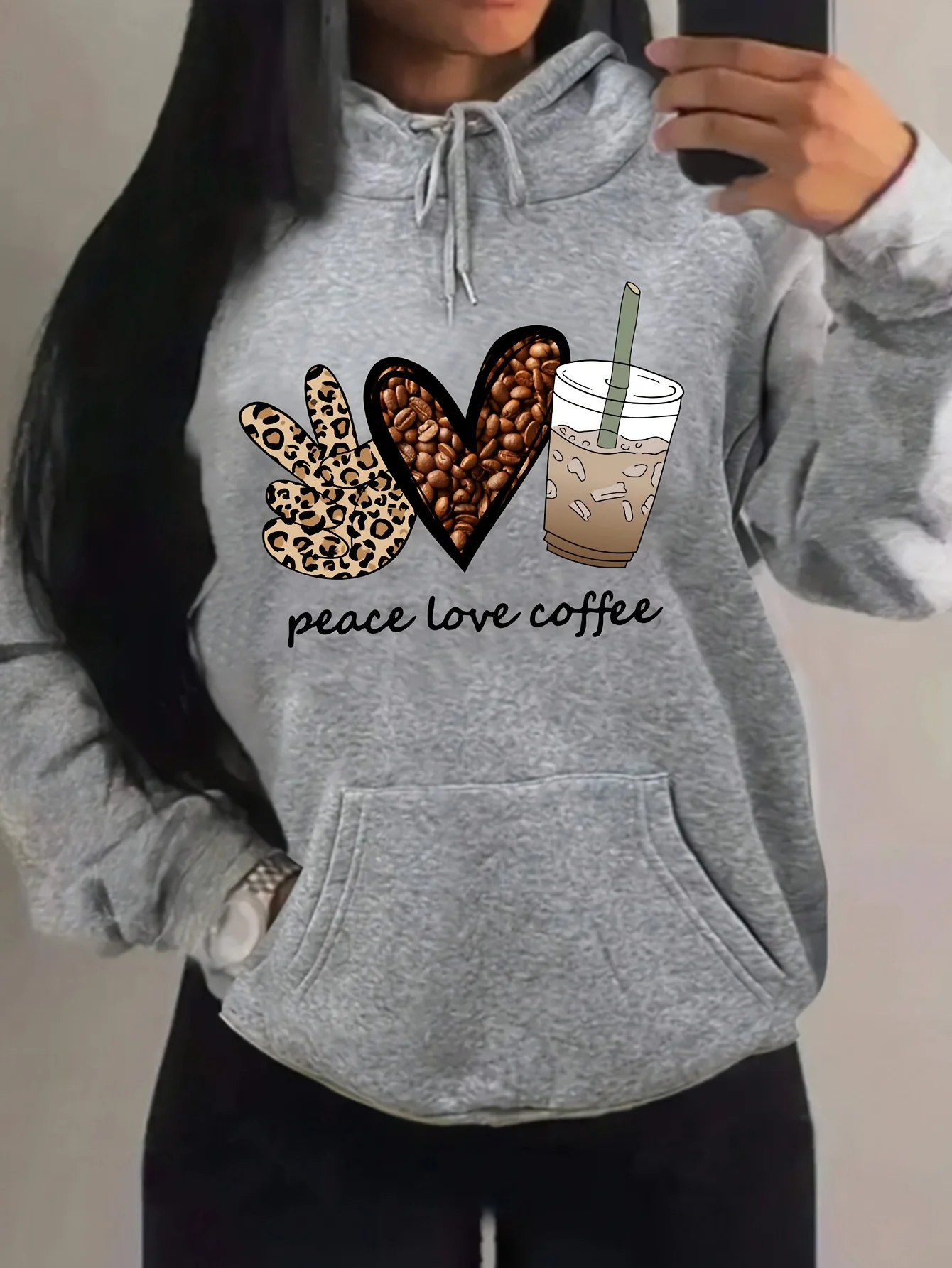 

Milk Tea Graphic Printing Autumn and Winter Pure Cotton Men's and Women's Hoodies Casual Outdoor Street Sports Training Brand