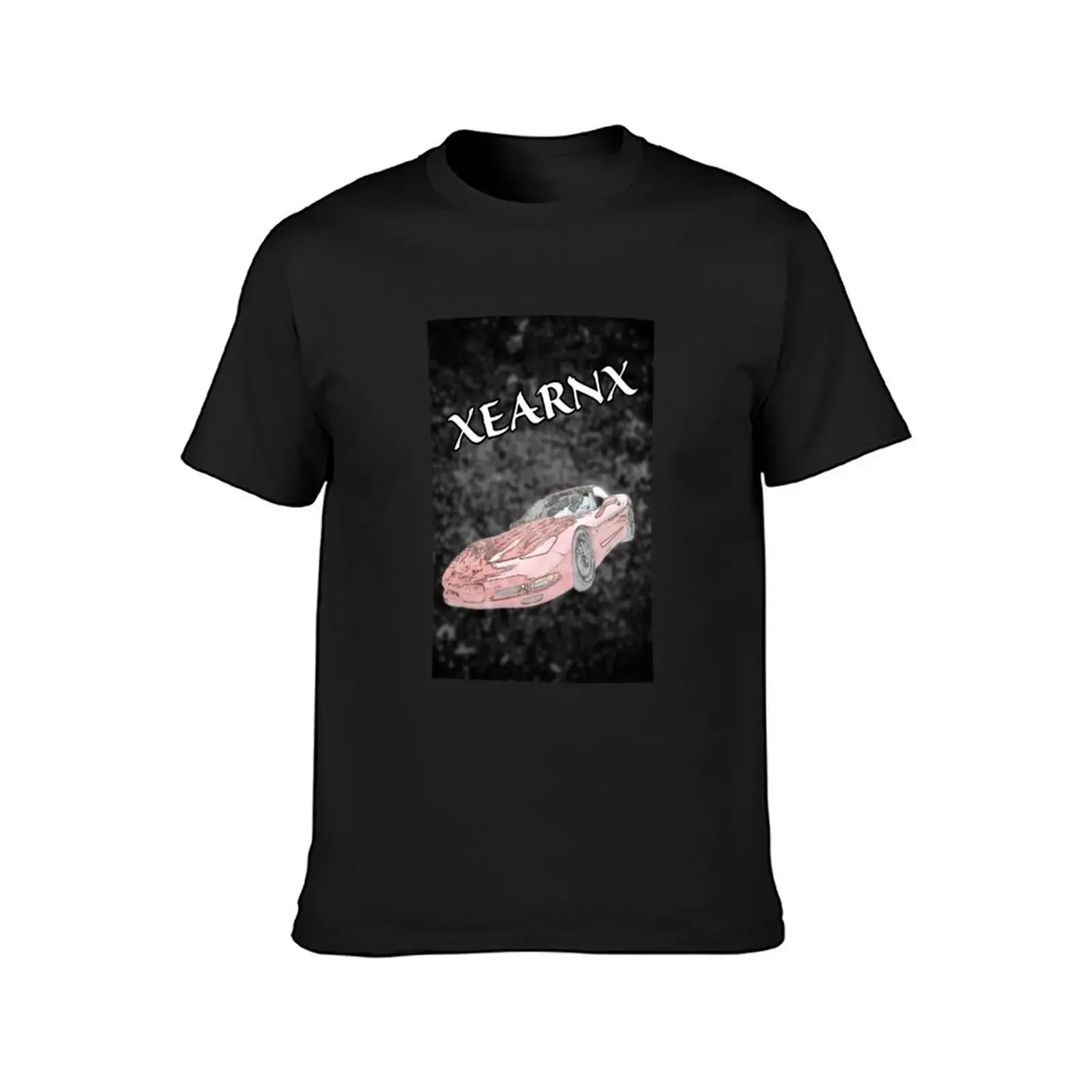 XEARNX Red Sports car T-shirt summer top plus sizes mens graphic t-shirts pack