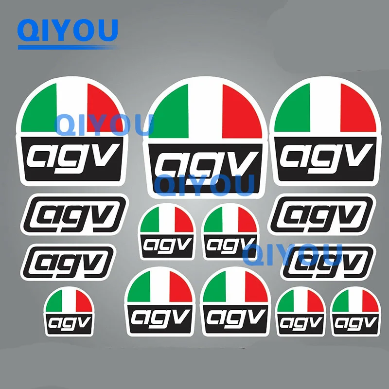 AGV-Juego de calcomanías de PVC para casco, pegatinas para coche, Kit adhesivo gráfico de vinilo, laminado, motocicleta, portátiles