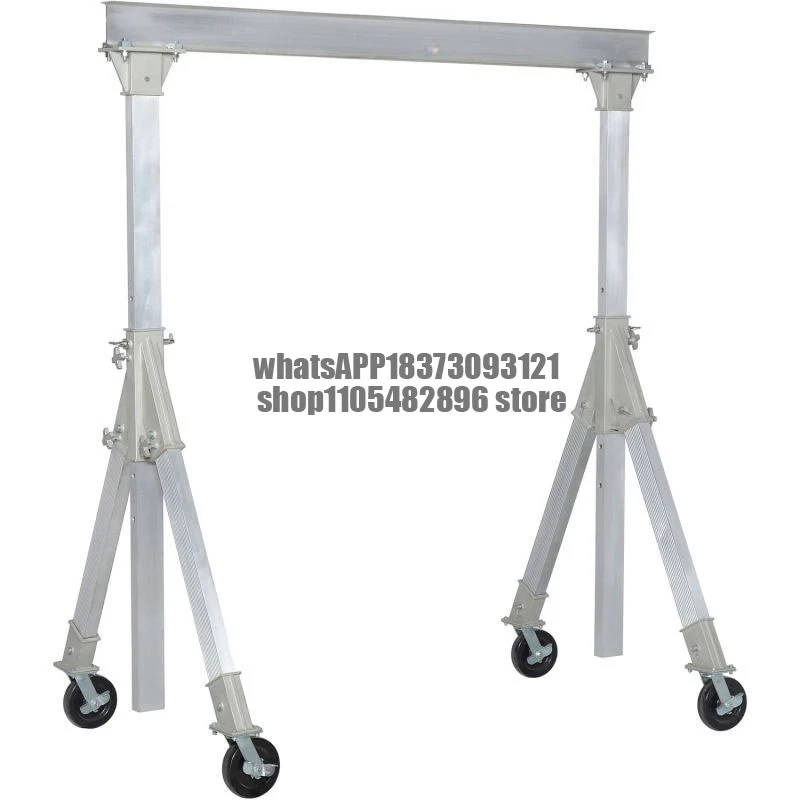 Mobile gantry small portable gantry crane removable aluminum alloy material light stainless steel hand push door crane
