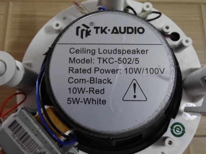 TK-AUDIO speaker TKC-502/5 10W TKOKO CH-502/5 coaxial ceiling speaker