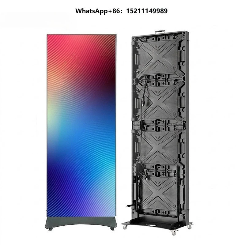 Wholesale P2.5 P2 Outdoor 6500nits Brightness IP65 Waterproof 640*1920mm Mobile Portable Poster LED Display Screen